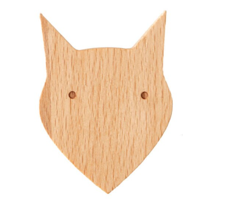 Patère murale Jungle au design naturel en bois naturel pour une chambre d'enfant Patère murale Jungle au design naturel en bois naturel pour une chambre d'enfant