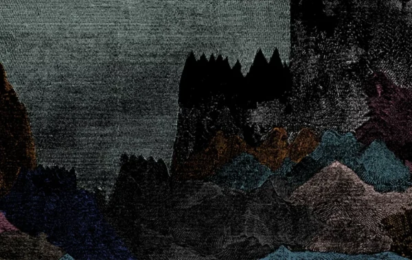 Papier peint design intissé Carpates - déco mystique et sombre prêt-à-poser