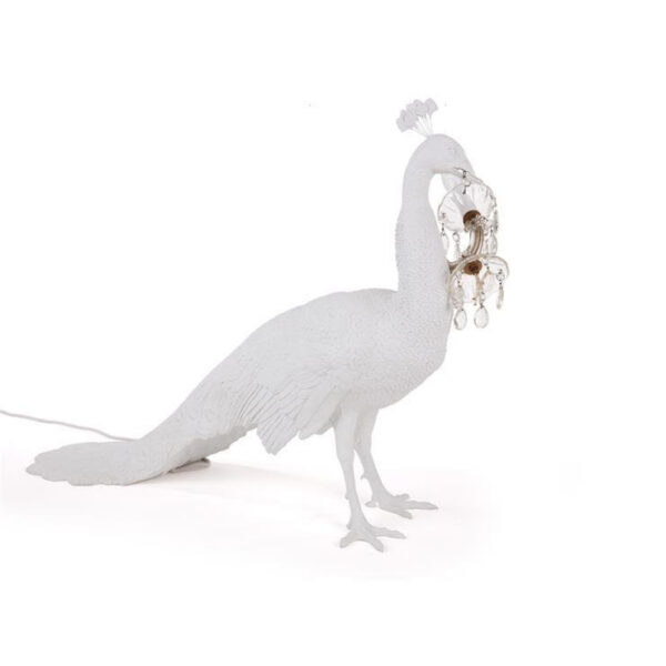 Lampadaire Peacock Led Lamp en forme de Paon en résine par MARCANTONIO x Seletti