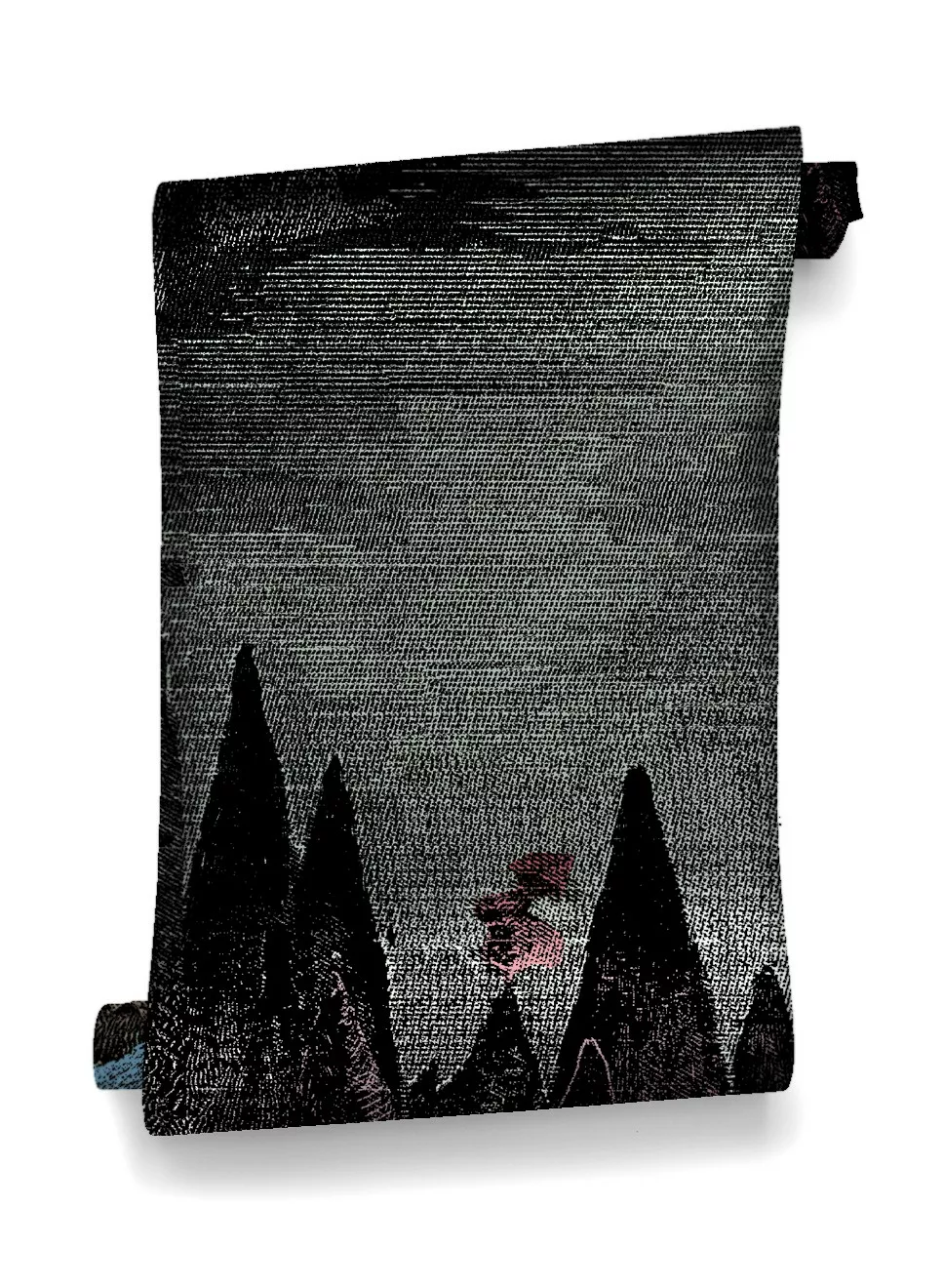 Papier peint design intissé Carpates - déco mystique et sombre prêt-à-poser