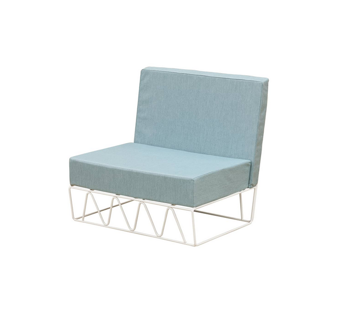 Module canapé droit Lagarto en acier au design industriel par iSi Design Group x iSimar