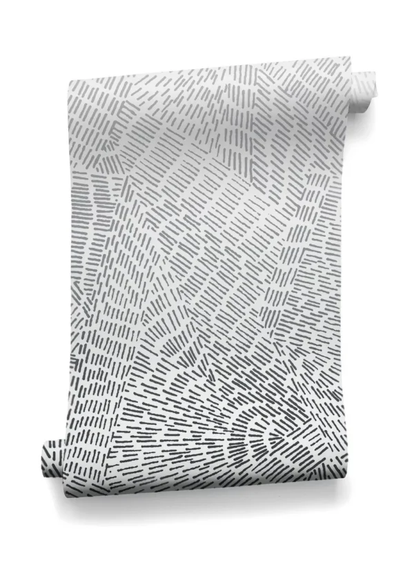 Papier peint au design scandinave et graphique intissé copenhague prêt-à-poser dark et rock