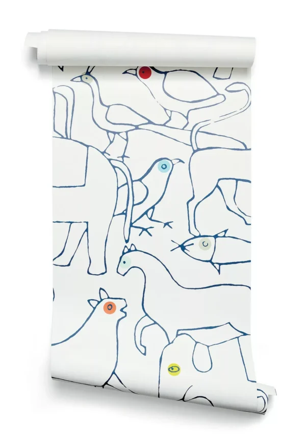 Papier peint design intissé Animals prêt-à-poser en forme d'animaux