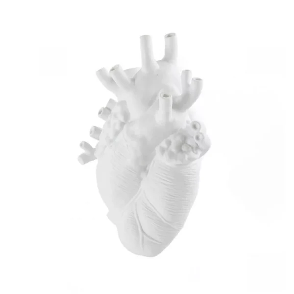 Vase design Giant Love in Bloom XXL en porcelaine en forme de coeur par Marcantonio X Seletti