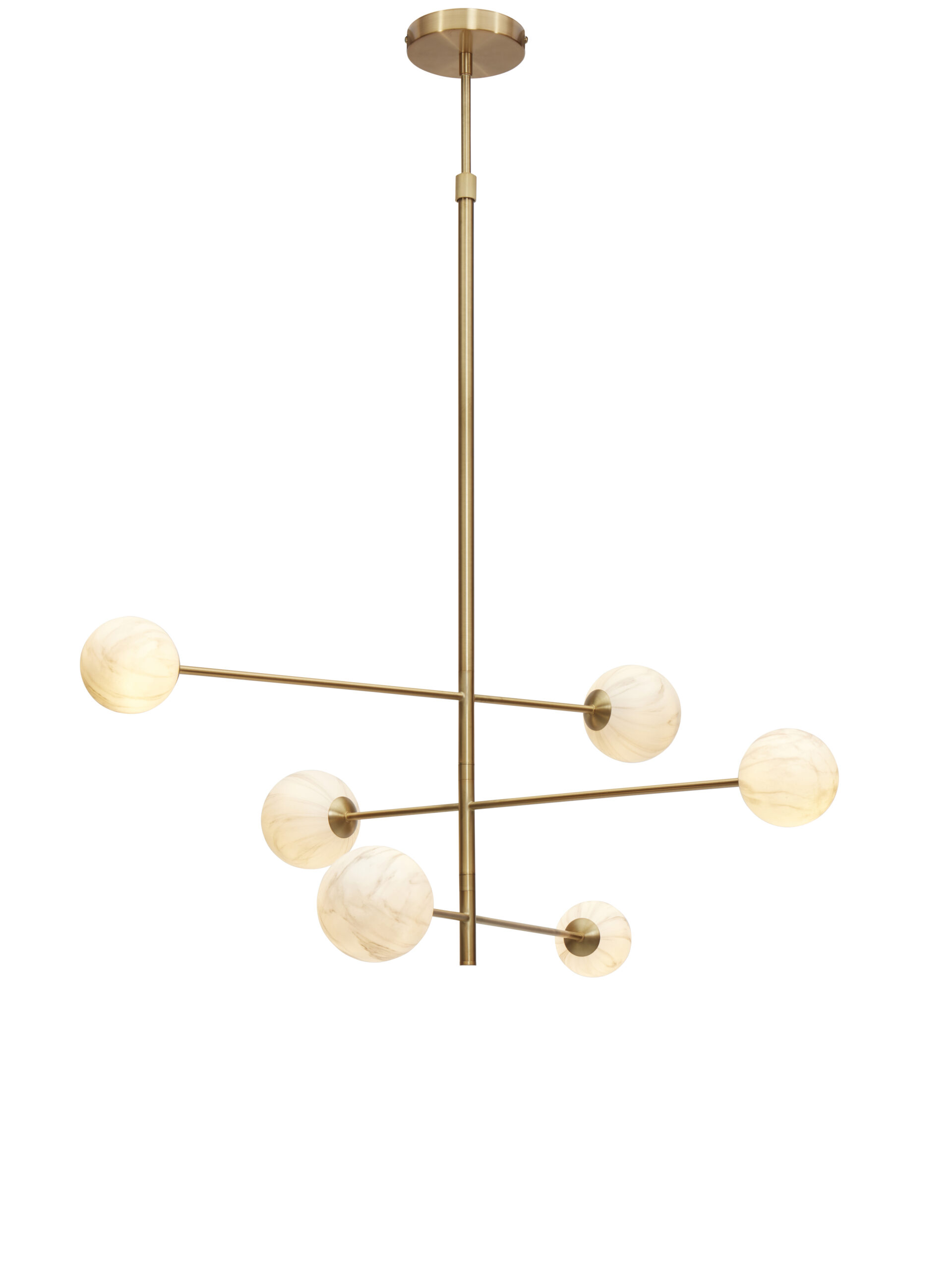 Suspension Carrara avec 3 bras en verre et métal au design chic par It's About Romi