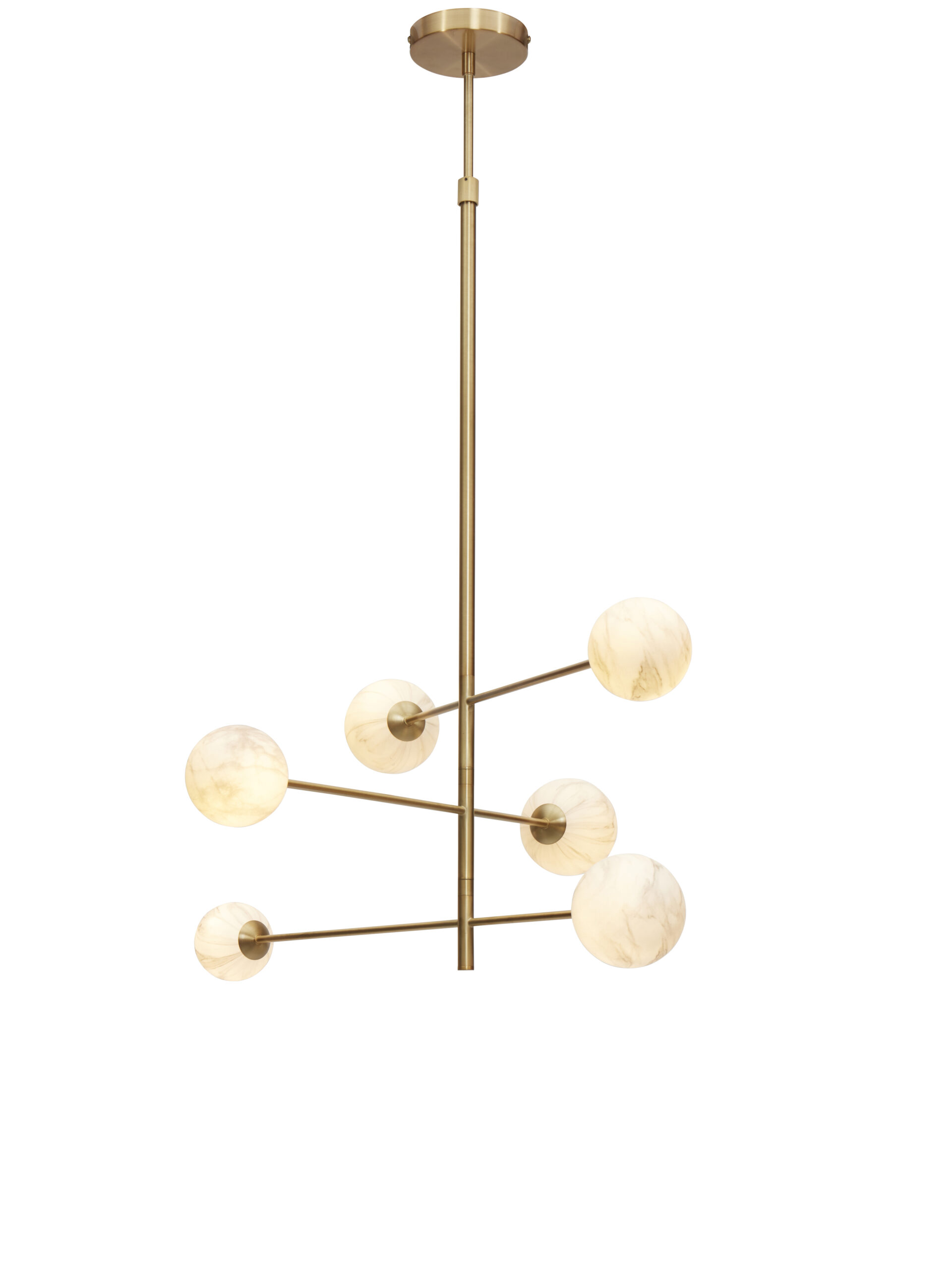Suspension Carrara avec 3 bras en verre et métal au design chic par It's About Romi