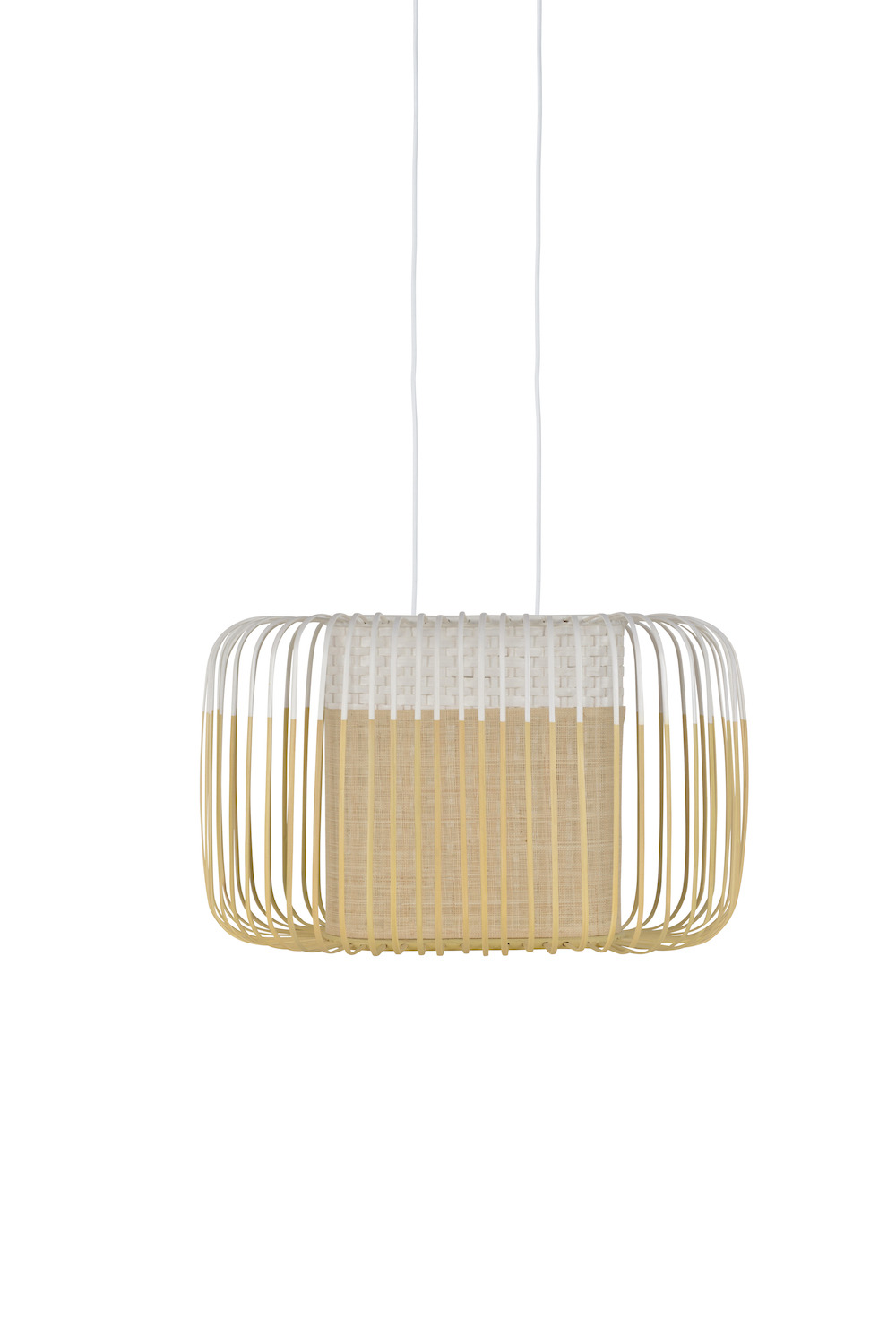 Suspension Bamboo oval en bambou au design naturel par Arik Levy x Forestier