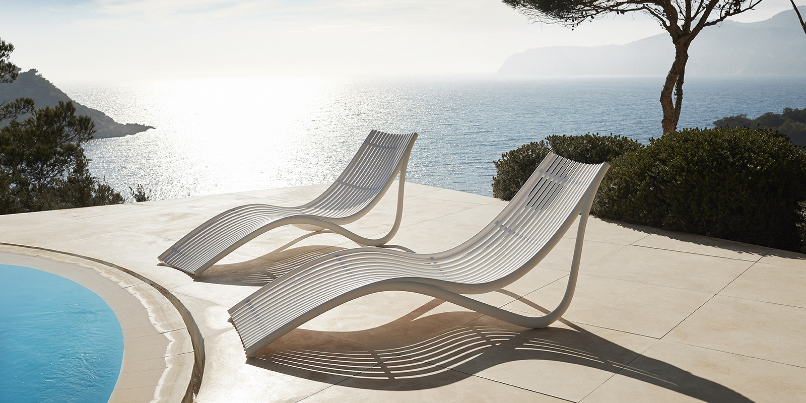 Chaise longue Ibiza en polypropylène au design contemporain par Eugeni Quitllet x Vondom