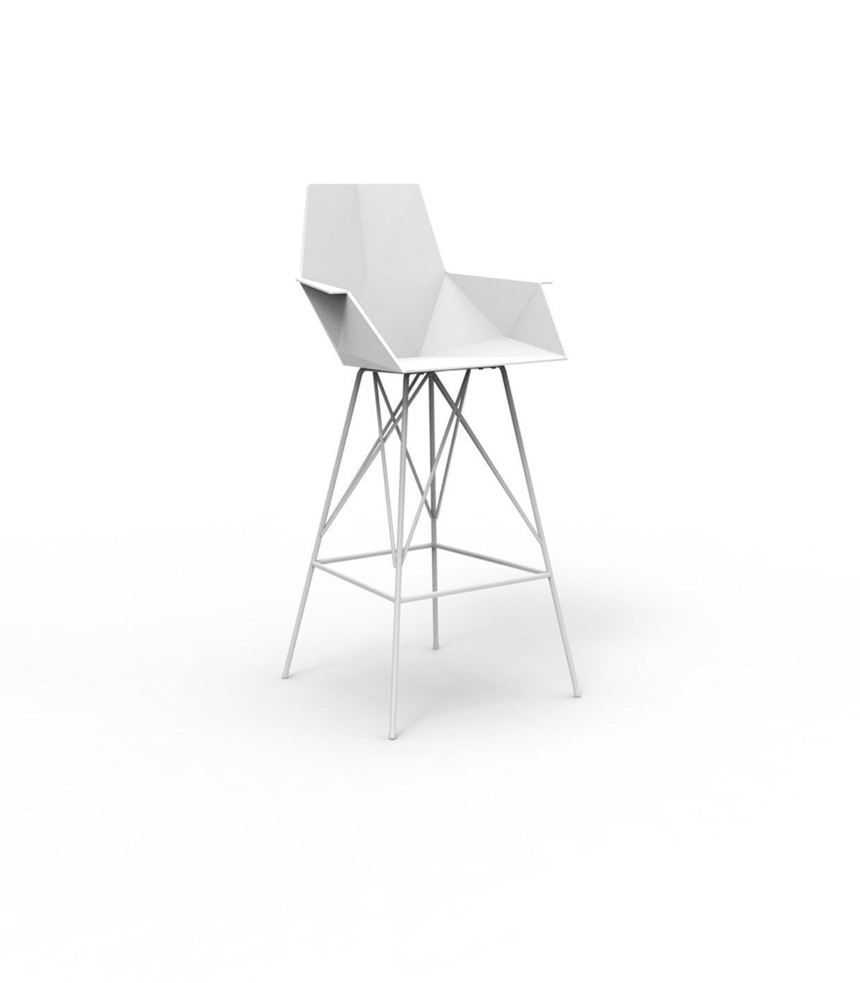 Tabouret avec accoudoir Faz en polyéthylène au design contemporain par Ramon Esteve x Vondom