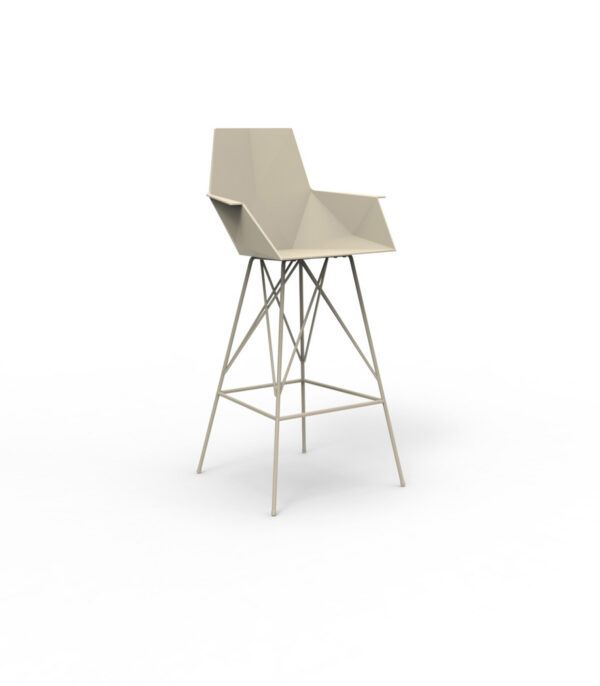 Tabouret avec accoudoir Faz en polyéthylène au design contemporain par Ramon Esteve x Vondom