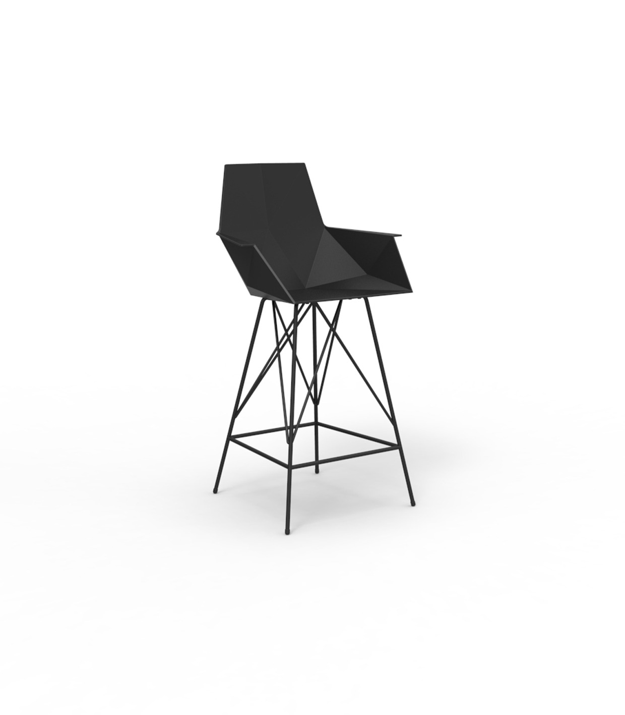 Tabouret avec accoudoir Faz en polyéthylène au design contemporain par Ramon Esteve x Vondom Tabouret avec accoudoir Faz en polyéthylène au design contemporain par Ramon Esteve x Vondom