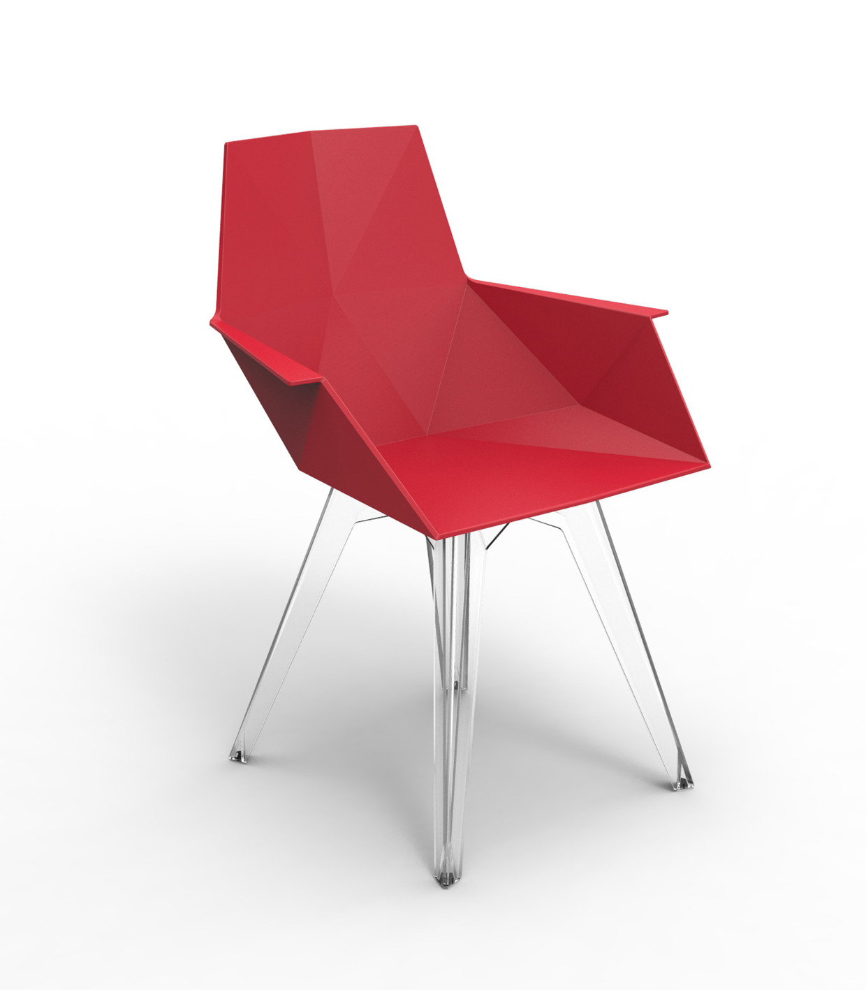 Fauteuil avec pieds transparents Faz en polyéthylène au design contemporain par Ramon Esteve x Vondom Fauteuil avec pieds transparents Faz en polyéthylène au design contemporain par Ramon Esteve x Vondom