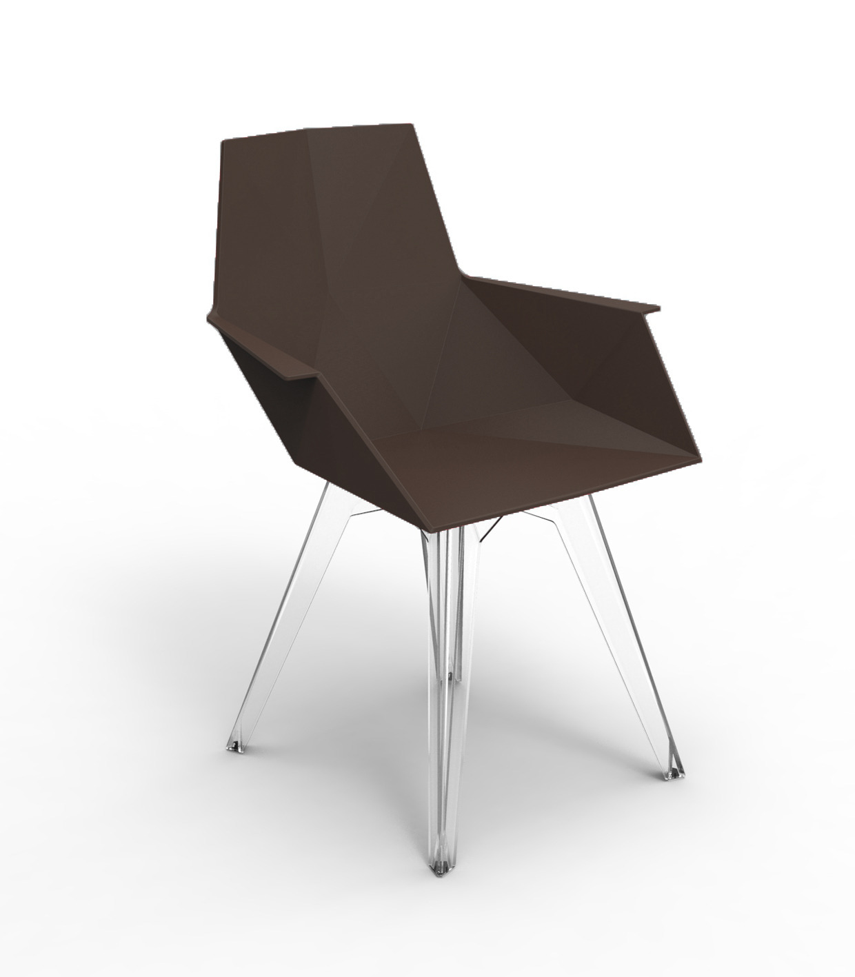 Fauteuil avec pieds transparents Faz en polyéthylène au design contemporain par Ramon Esteve x Vondom Fauteuil avec pieds transparents Faz en polyéthylène au design contemporain par Ramon Esteve x Vondom