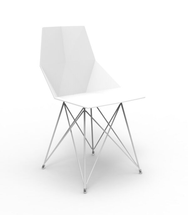 Chaise avec pieds en acier Faz en polyéthylène au design contemporain par Ramon Esteve x Vondom