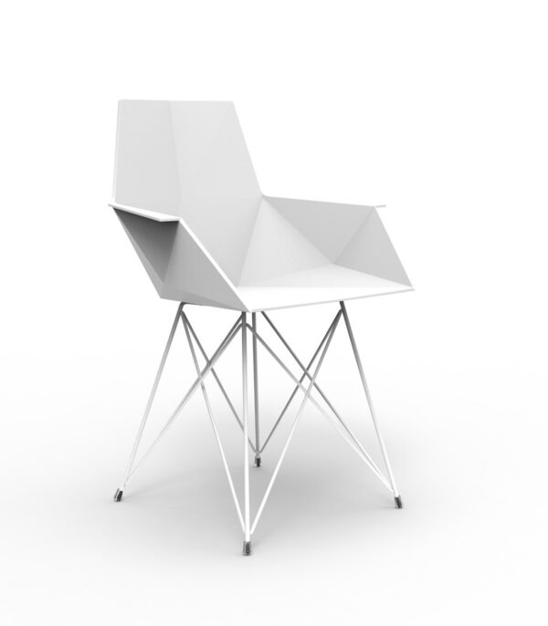 Fauteuil avec pieds en acier Faz en polyéthylène au design contemporain par Ramon Esteve x Vondom