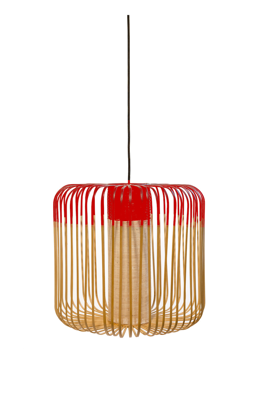Suspension extérieur Bamboo en bambou au design naturel par Arik Levy x Forestier Suspension extérieur Bamboo en bambou au design naturel par Arik Levy x Forestier