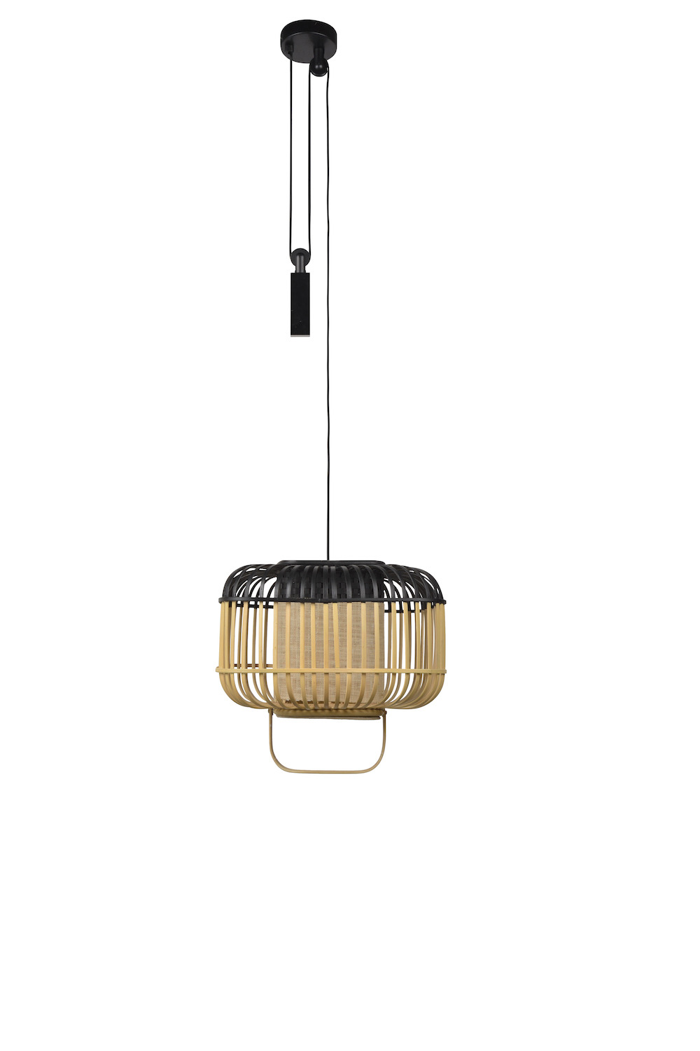 Suspension Bamboo Square en bambou au design naturel par Arik Levy x Forestier