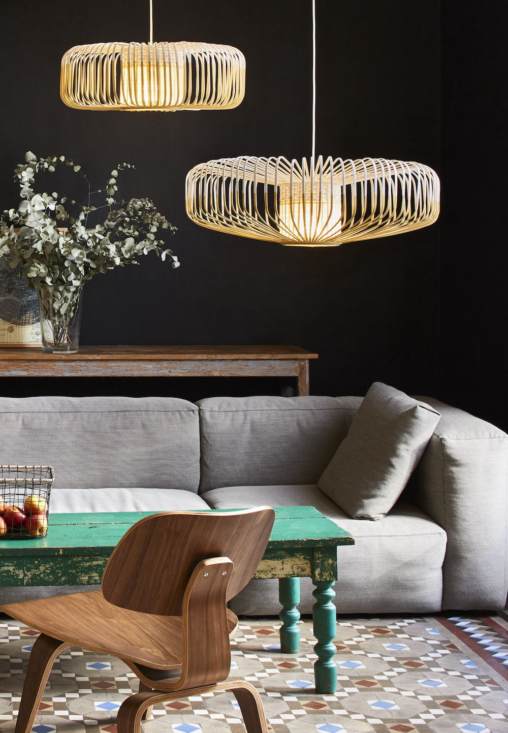 Suspension Bamboo XL en bambou au design naturel par Arik Levy x Forestier