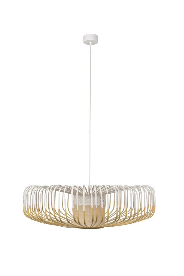 Suspension Bamboo XXL Up en bambou au design naturel par Arik Levy x Forestier