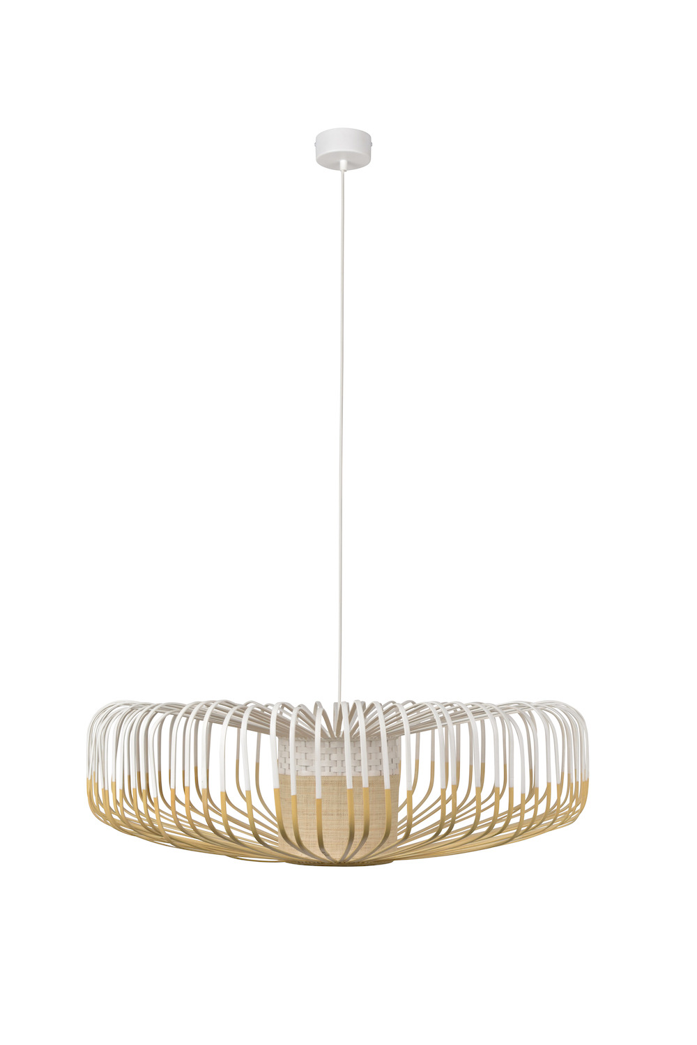 Suspension Bamboo XXL Up en bambou au design naturel par Arik Levy x Forestier