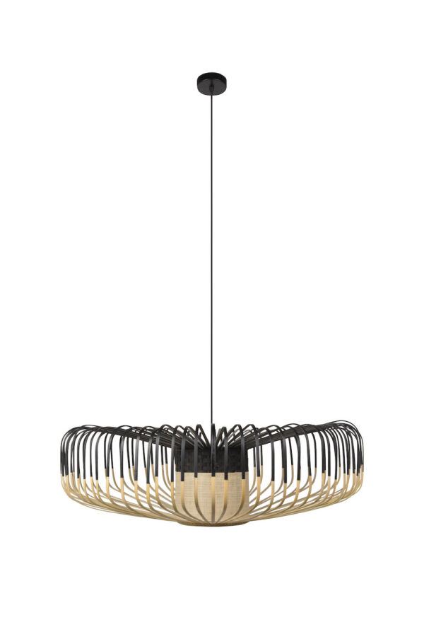 Suspension Bamboo XXL Up en bambou au design naturel par Arik Levy x Forestier
