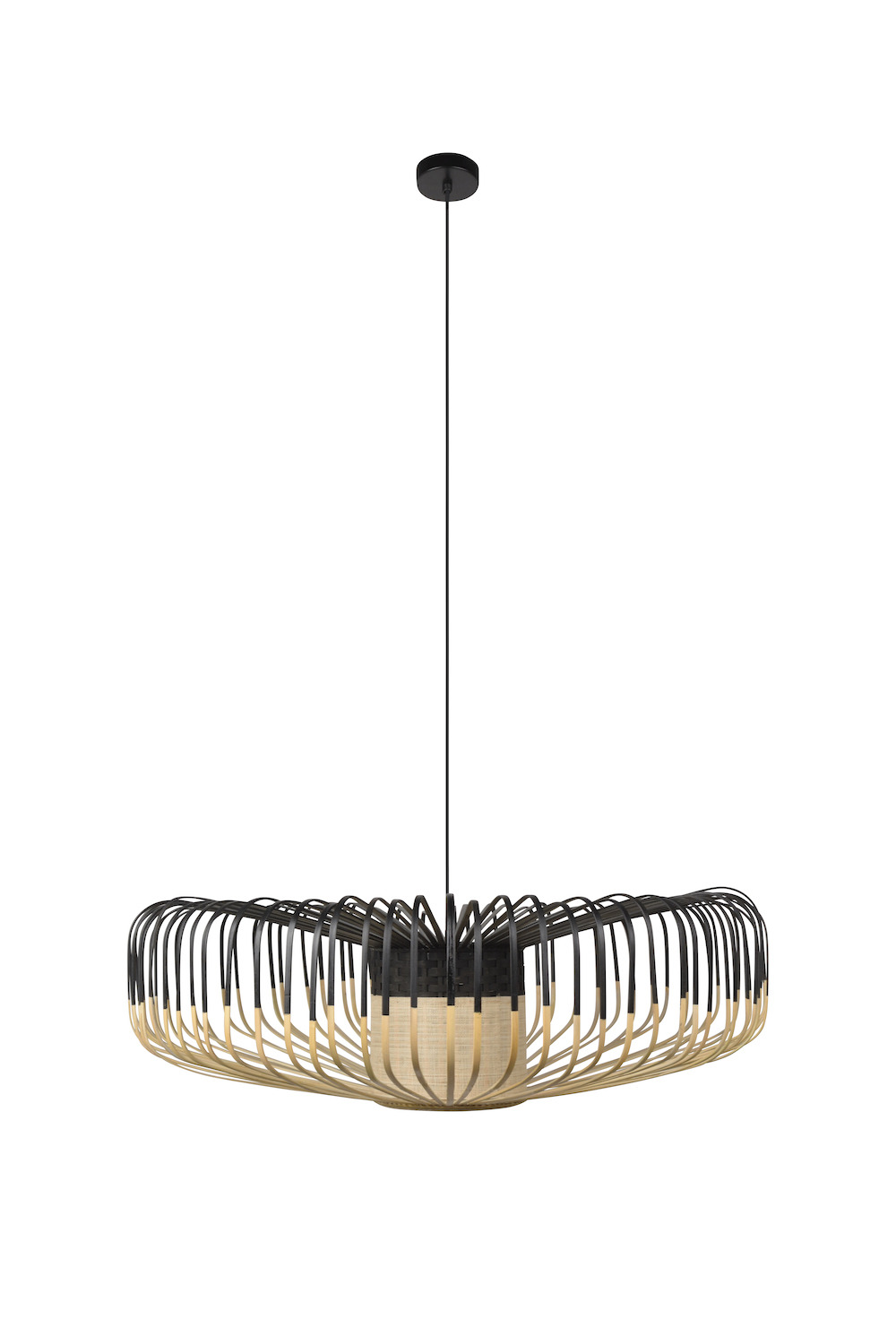 Suspension Bamboo XXL Up en bambou au design naturel par Arik Levy x Forestier