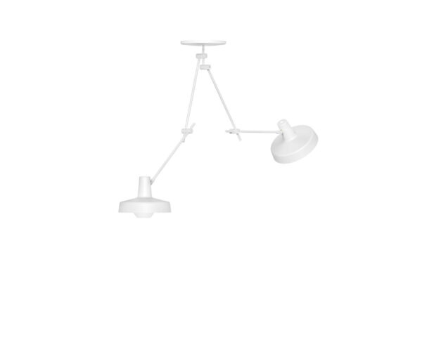 Plafonnier double Arigato en acier au design industriel par Grupa