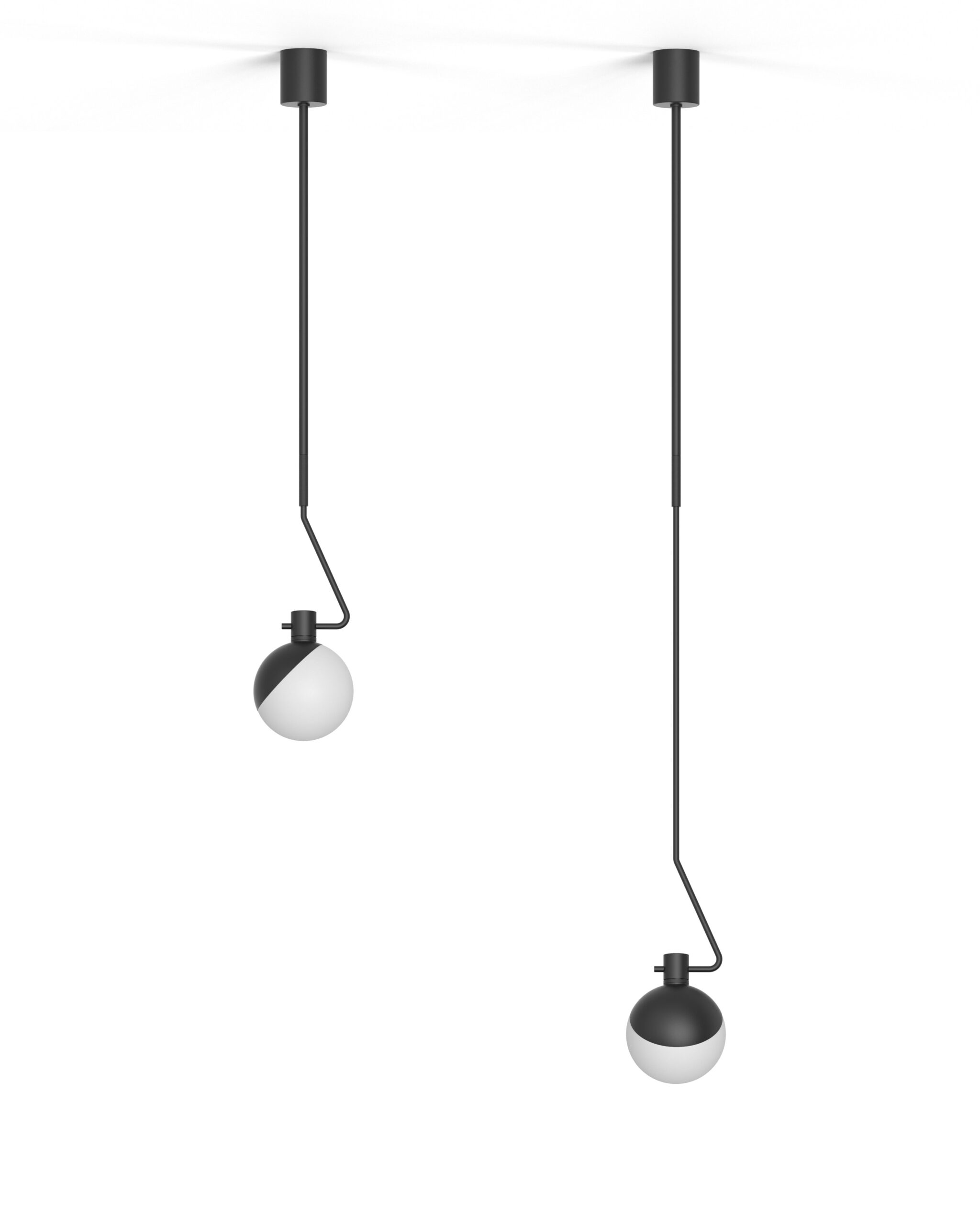 Plafonnier Baluna en acier au design industriel par Grupa
