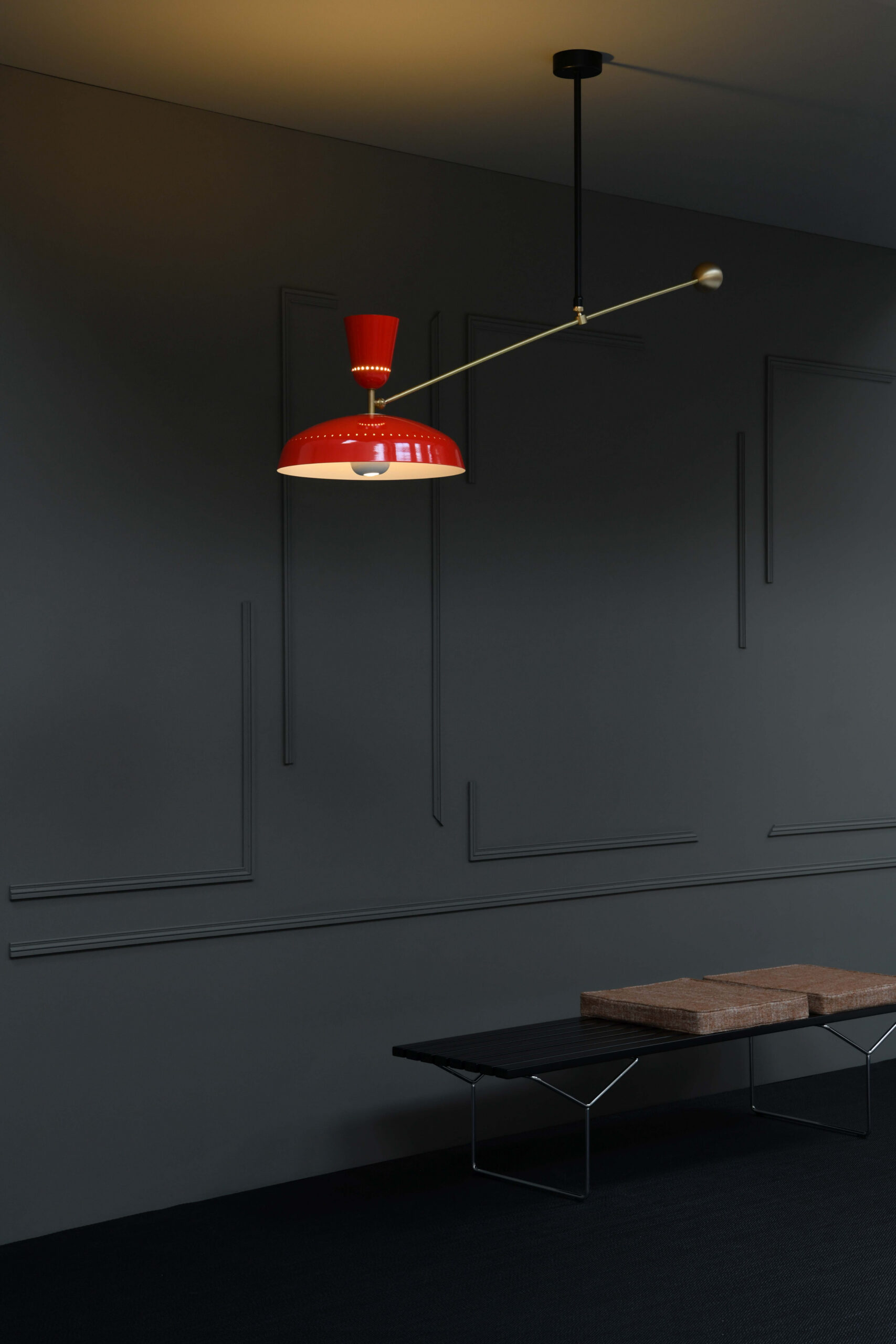 Plafonnier G1 en métal au design industriel par Pierre Guariche x Sammode