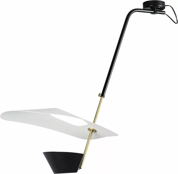 Plafonnier G25 en laiton au design contemporain par Pierre Guariche x Sammode