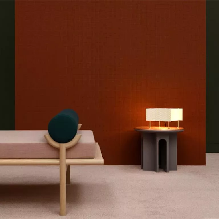 Lampe à poser G61 en tôle au design contemporain par Pierre Guariche x Sammode