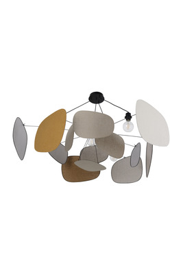 Suspension Screen XXL 70's avec 13 écrans en lin bordés en tissu par Market Set