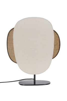 Lampe à poser Screen 70's avec 2 écrans en lin bordés en tissu par Market Set
