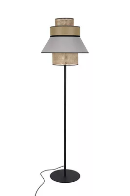 Lampadaire extérieur Singapour en cannage & tissus Sunbrella par Market Set