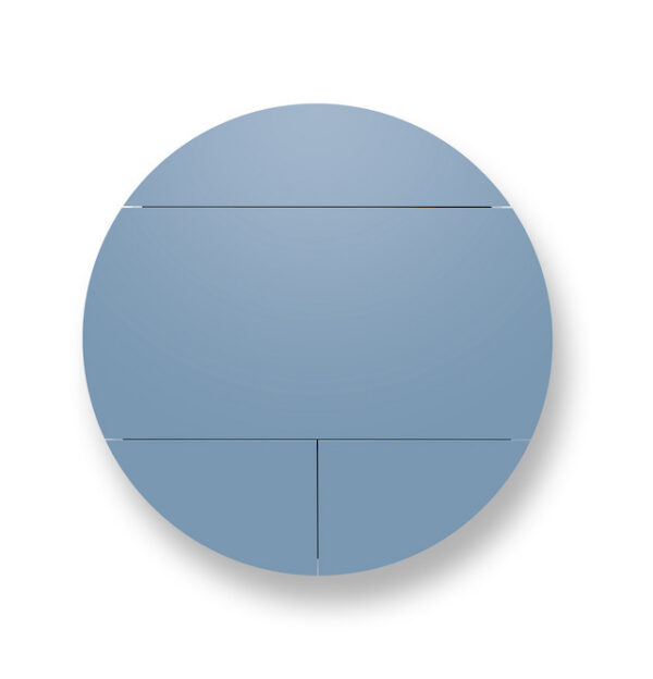 Bureau mural multifonctionnel Cabinet Pill Extra bleu en bois par Inesa Malafej au design scandinave