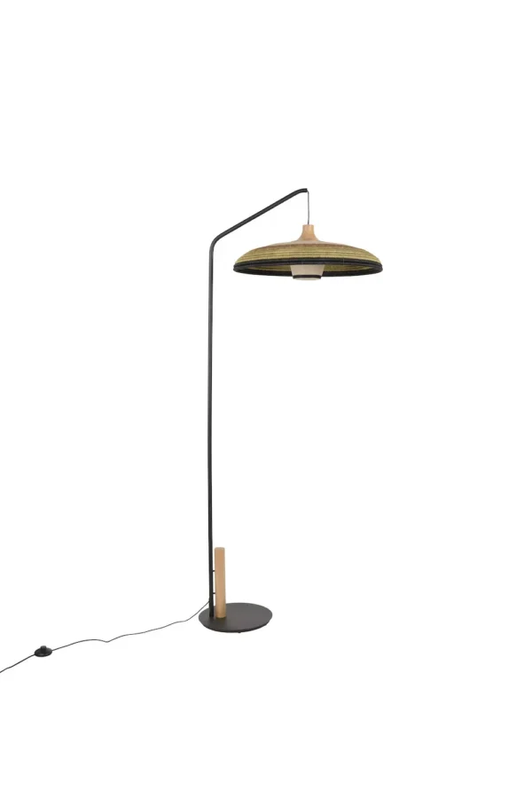 Lampadaire Grass en fibre d’abaca au design naturel par Jette Scheib x Forestier