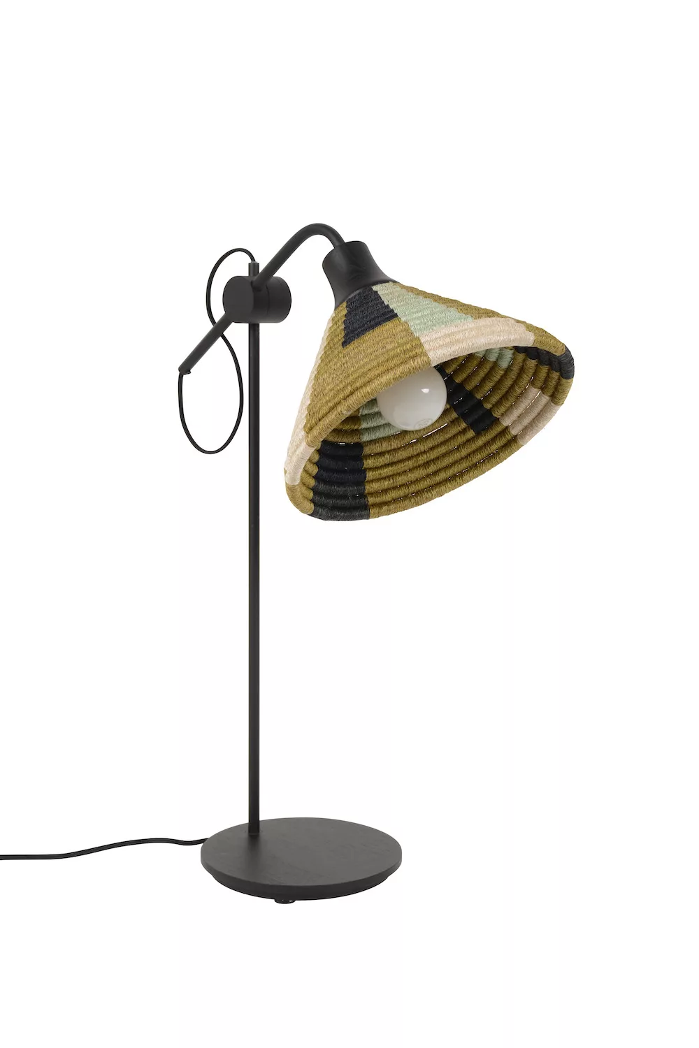 Lampe à poser Parrot en fibre d’abaca au design naturel par Jette Scheib x Forestier