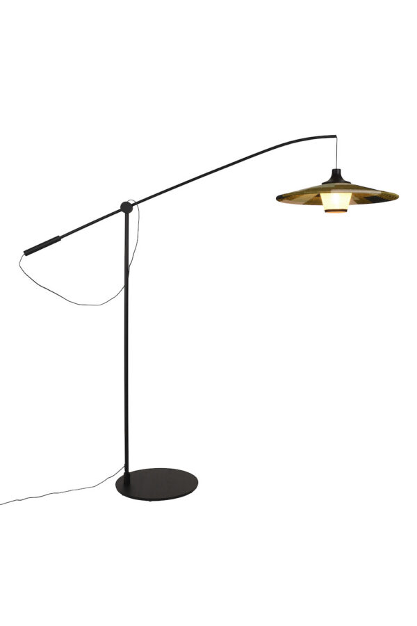 Lampadaire Parrot en fibre d’abaca au design naturel par Jette Scheib x Forestier