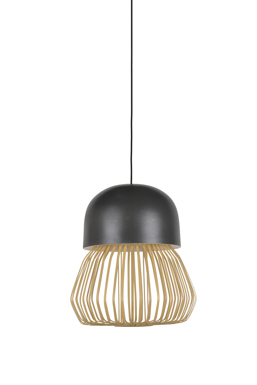 Suspension Anemos en céramique émaillée & bambou naturel au design graphique par Arik Levy x Forestier Suspension Anemos en céramique émaillée & bambou naturel au design graphique par Arik Levy x Forestier