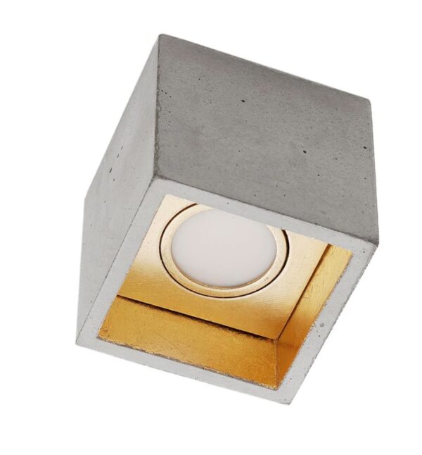 Plafonnier Design B7 Cubic en gris claire en béton par Stefan Gant x Gant Light