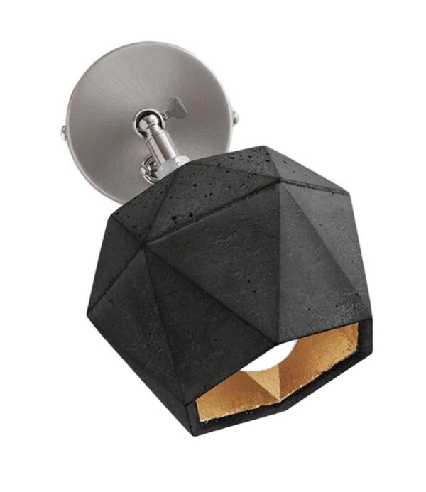 Lampe béton : luminaires en béton brut ou poli Applique spot Design T2 Triangle en béton foncé par Stefan Gant x Gant light