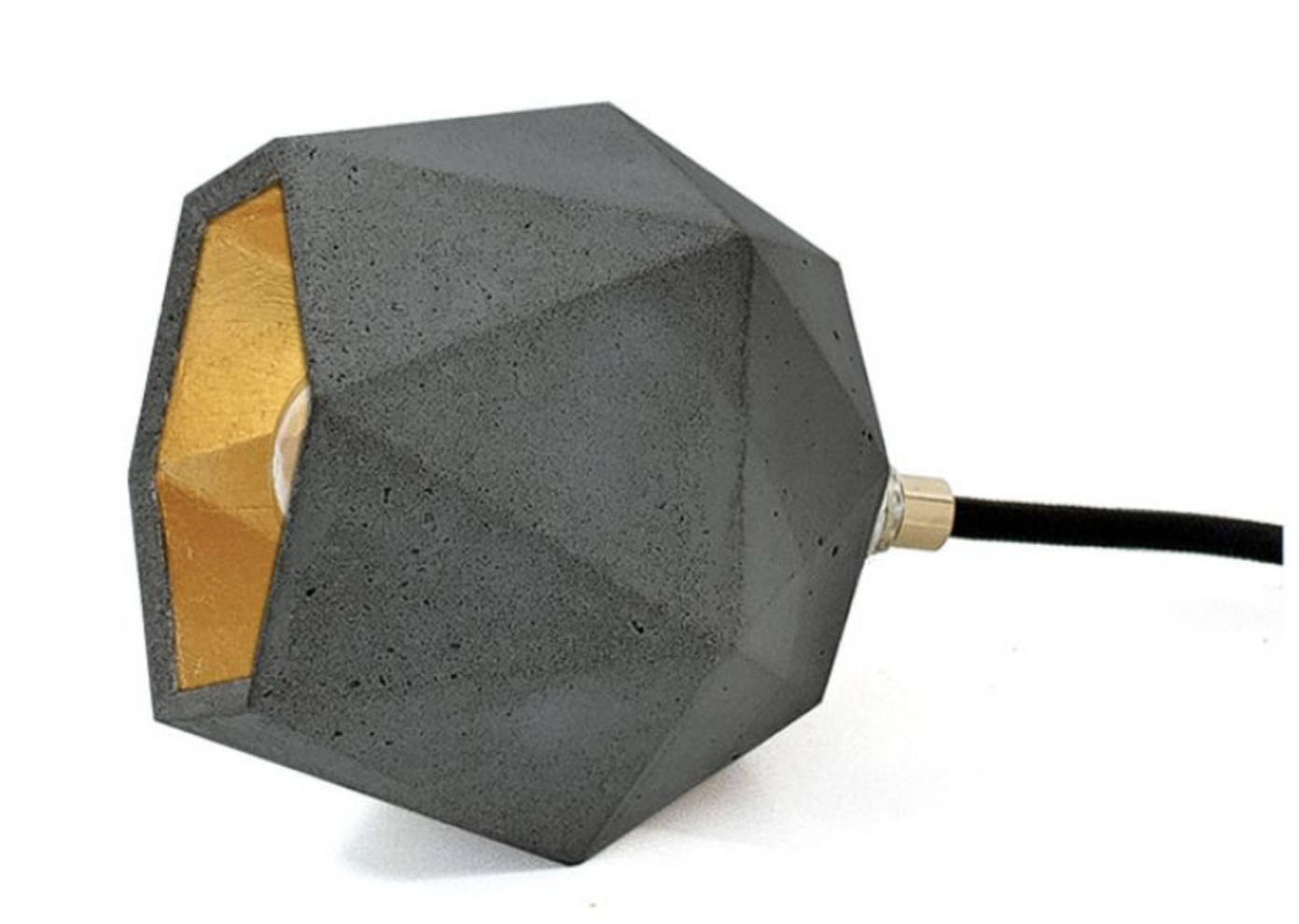 Lampe à poser Design T2 Triangle en béton foncé par Stefan Gant x Gant light