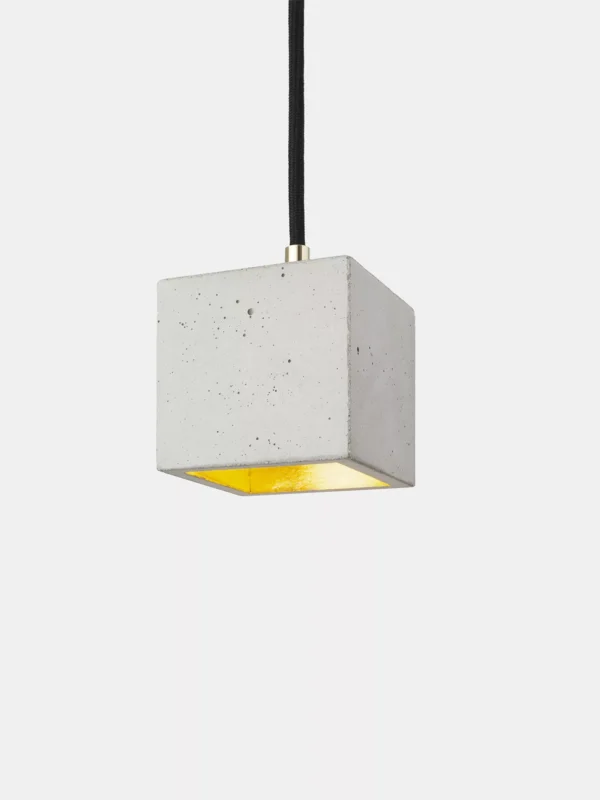 Lampe béton : luminaires en béton brut ou poli Suspension Design Cubic en béton par Stefan Gant x Gant Light