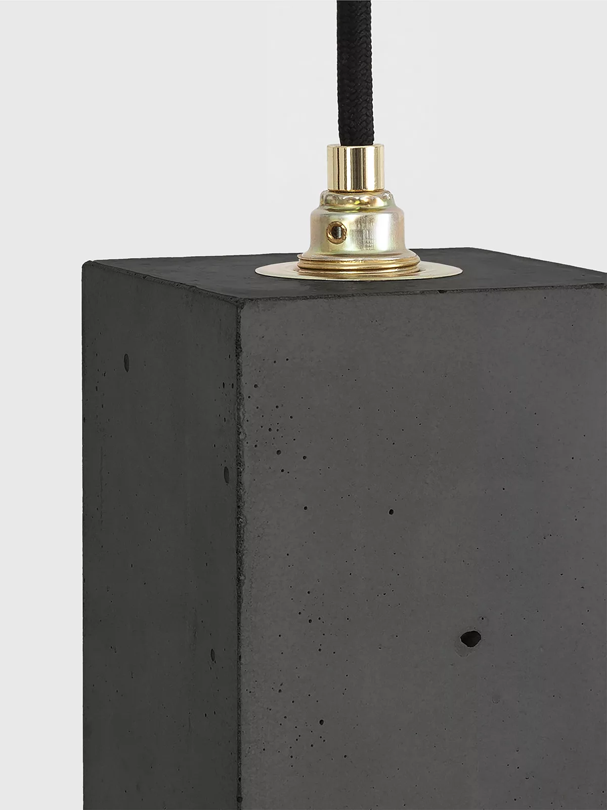 Suspension Design B2 Rectangular Noir en béton par Stefan Gant x Gant light
