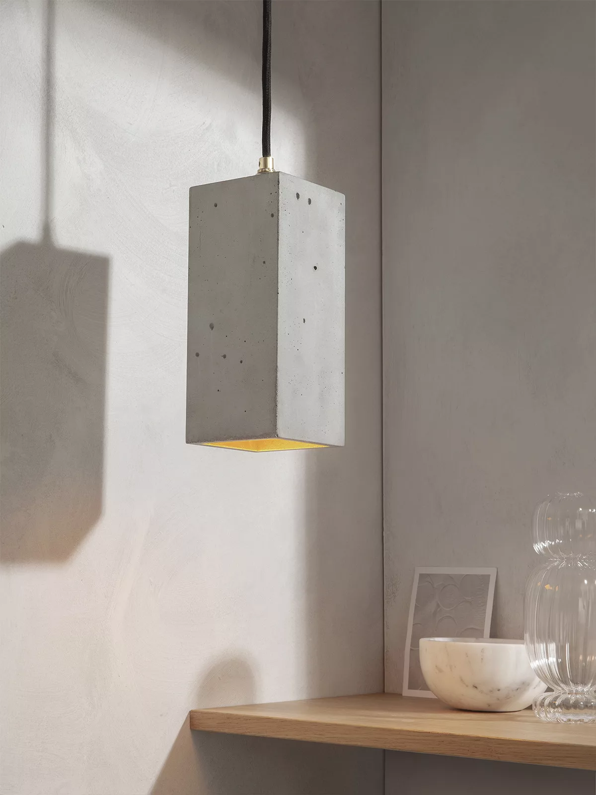 Suspension Design B2 Rectangular en béton par Stefan Gant x Gant light