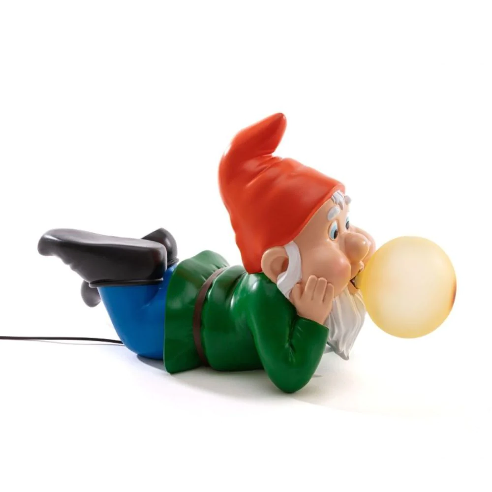 Lampe à poser Gummy dreaming en forme de nain de jardin en résine par UTO BALMORAL x Seletti