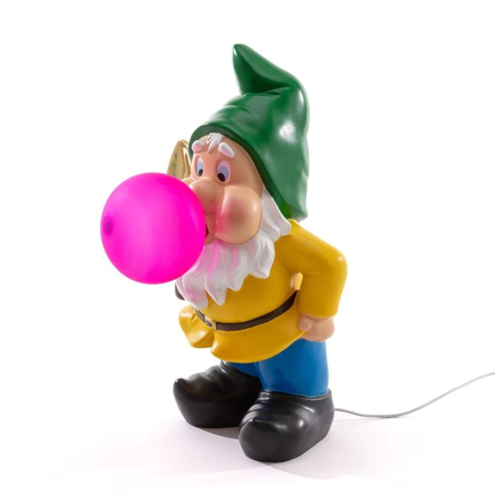 Lampe à poser nain de jardin design Seletti Gummy Working par Uto Balmoral