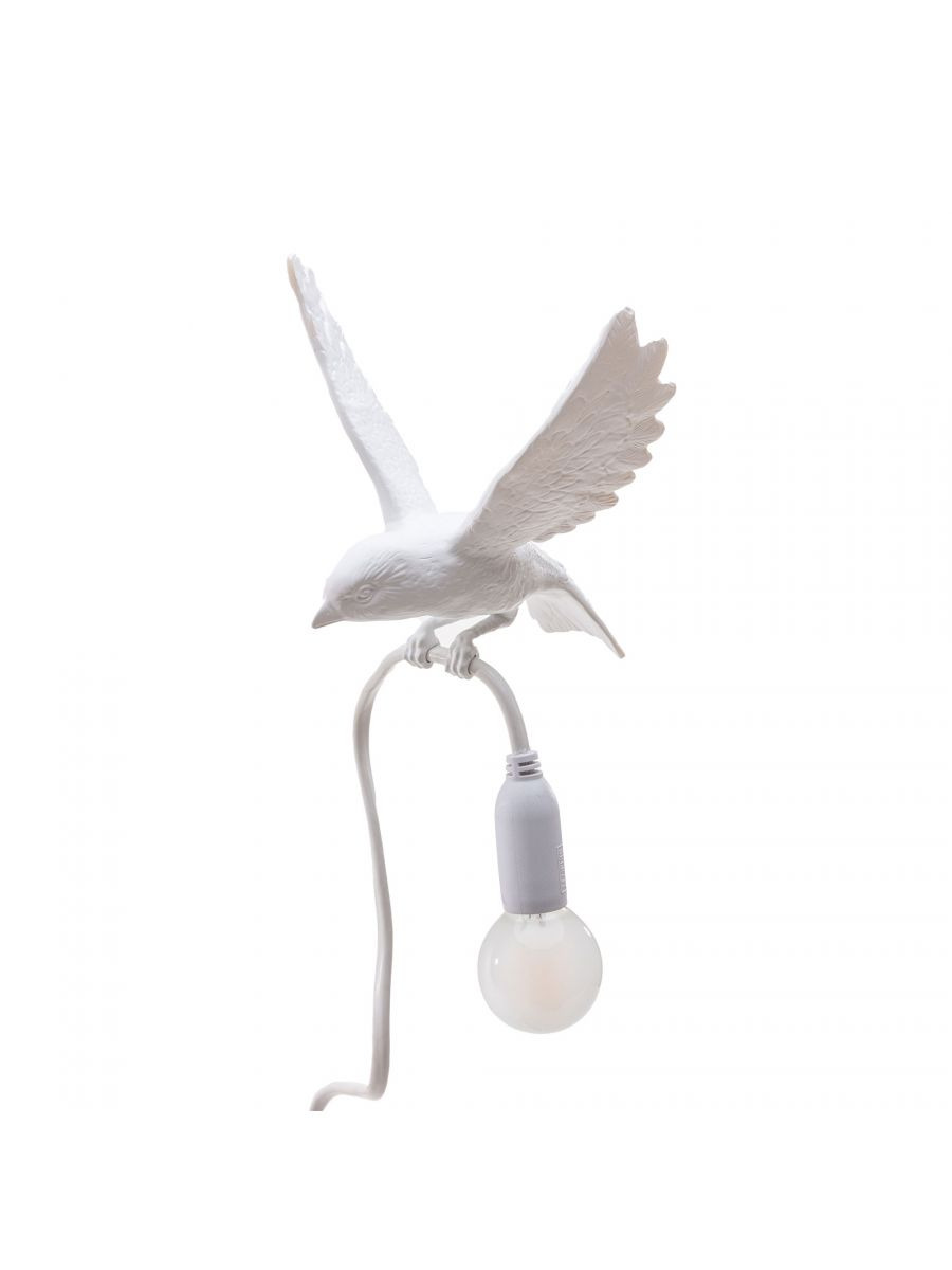 Lampe à pince Sparrow Landing en forme d'oiseau en résine par Marcantonio x Seletti Lampe à pince Sparrow Landing en forme d'oiseau en résine par Marcantonio x Seletti