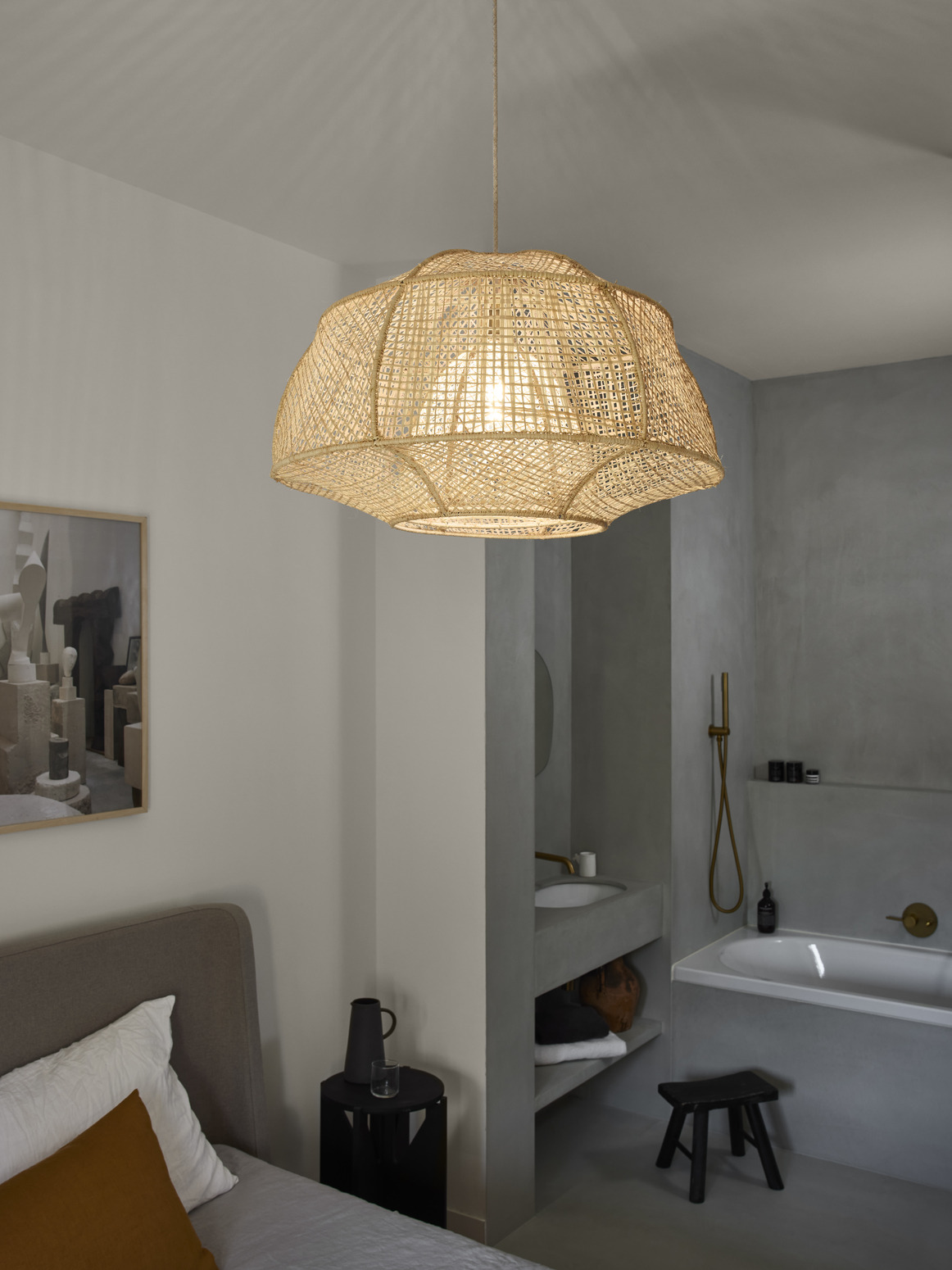 Suspension Odysee en raphia naturel par Market Set Suspension Odysee en raphia naturel par Market Set