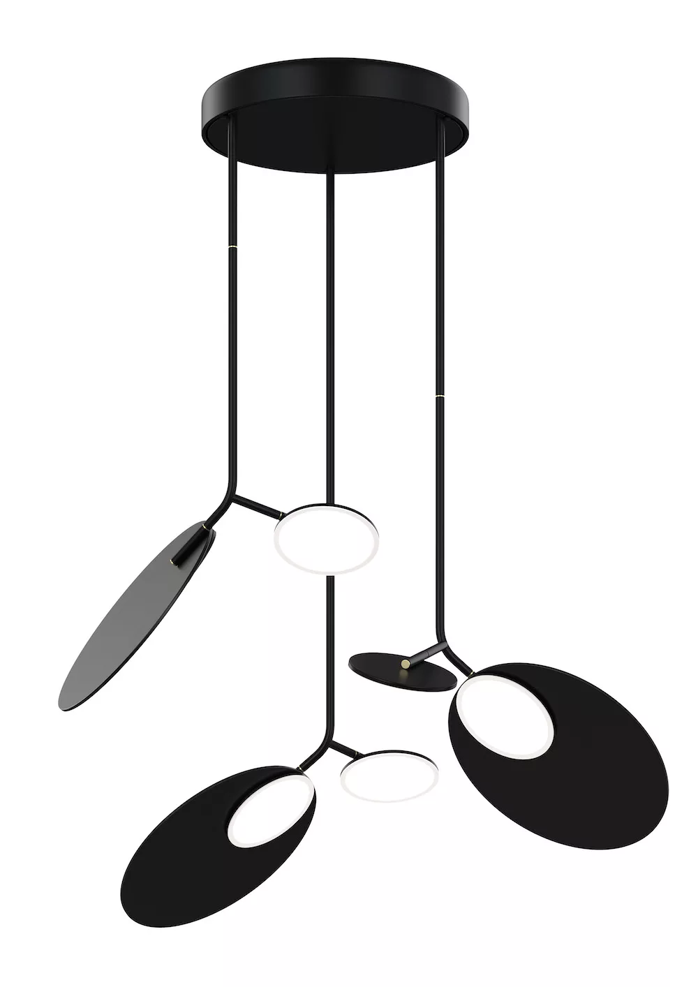 Plafonnier triple Ballon noir LED au design scandinave par Tunto